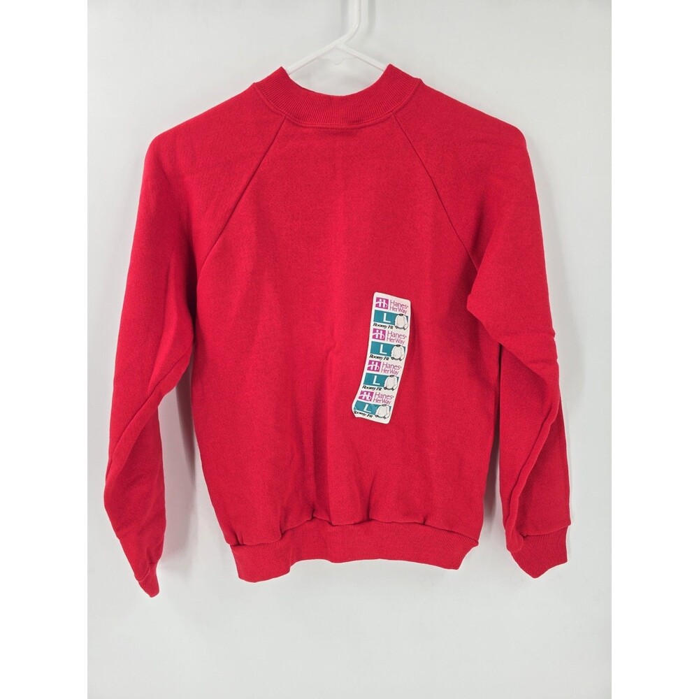 Vintage 90s Hanes Her Way Sweatshirt Womens Large Red Sahara New Without Tags
